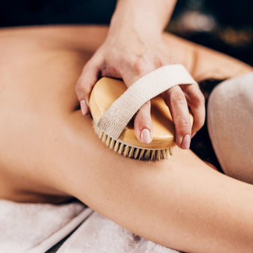 Massage with dry brushing