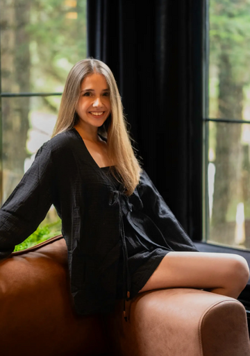 Top & Shorts Crinkle Cotton Lounge Wear Set by Moa