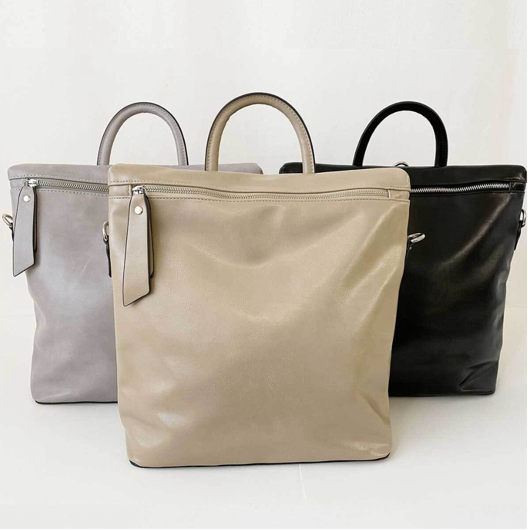 Caracol Beige Messenger Backpack