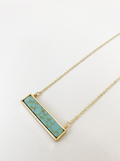 Caracol Rectangular Stone Necklace