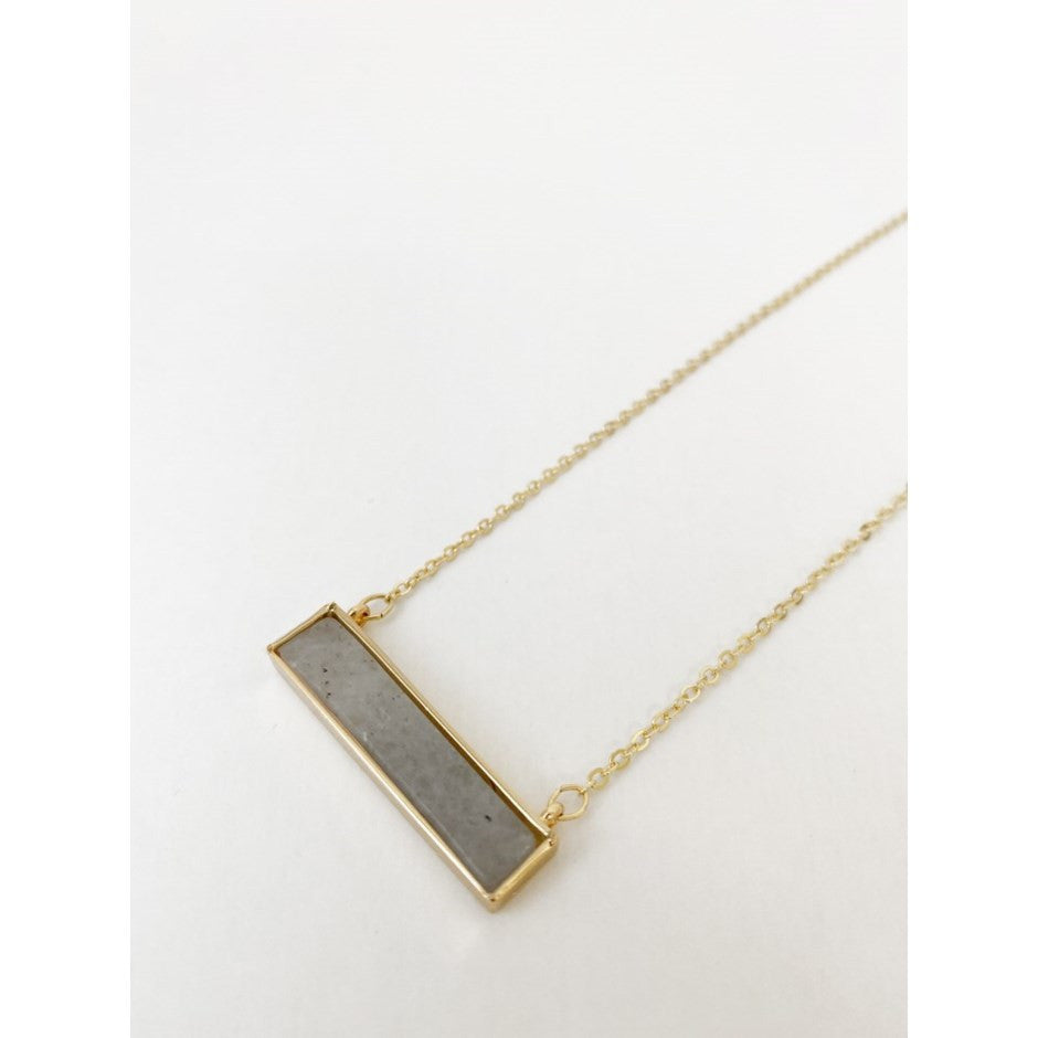 Caracol Rectangular Stone Necklace