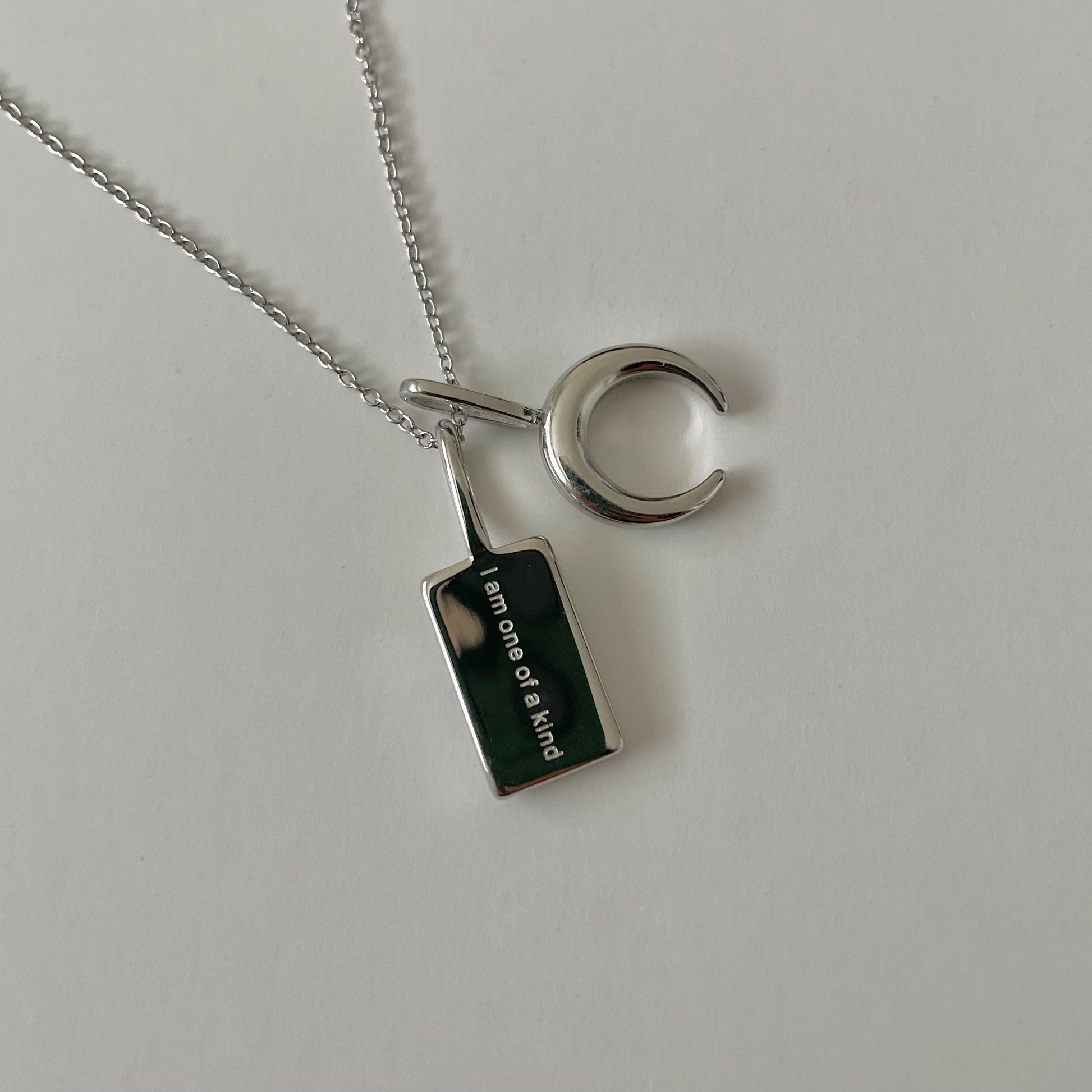 Namaste Jewelry Silver 'I am one of a kind' Affirmation Necklace