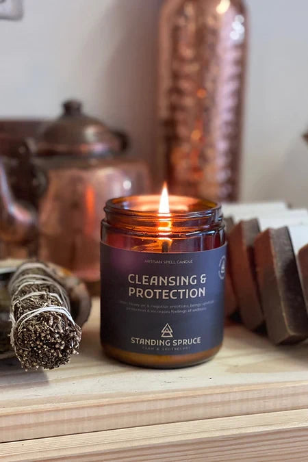 Standing Spruce Farm + Apothecary Cleansing + Spiritual Protection Artisan Candle