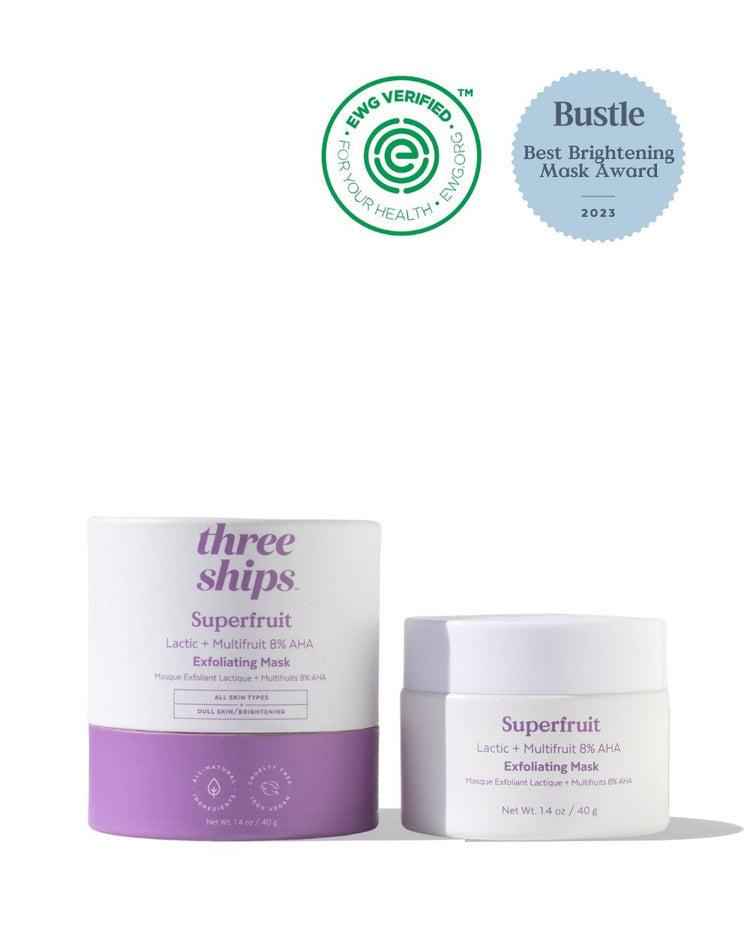 Three Ships Beauty Superfruit Lactic + Multifruit 8% AHA Exfoliating Mask