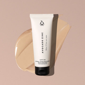 SPF 50 Natural Tinted Moisturiser - Light by Avocado Zinc