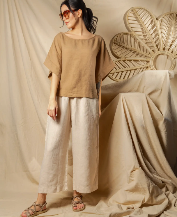 High Wasted Linen Pants by Moa
