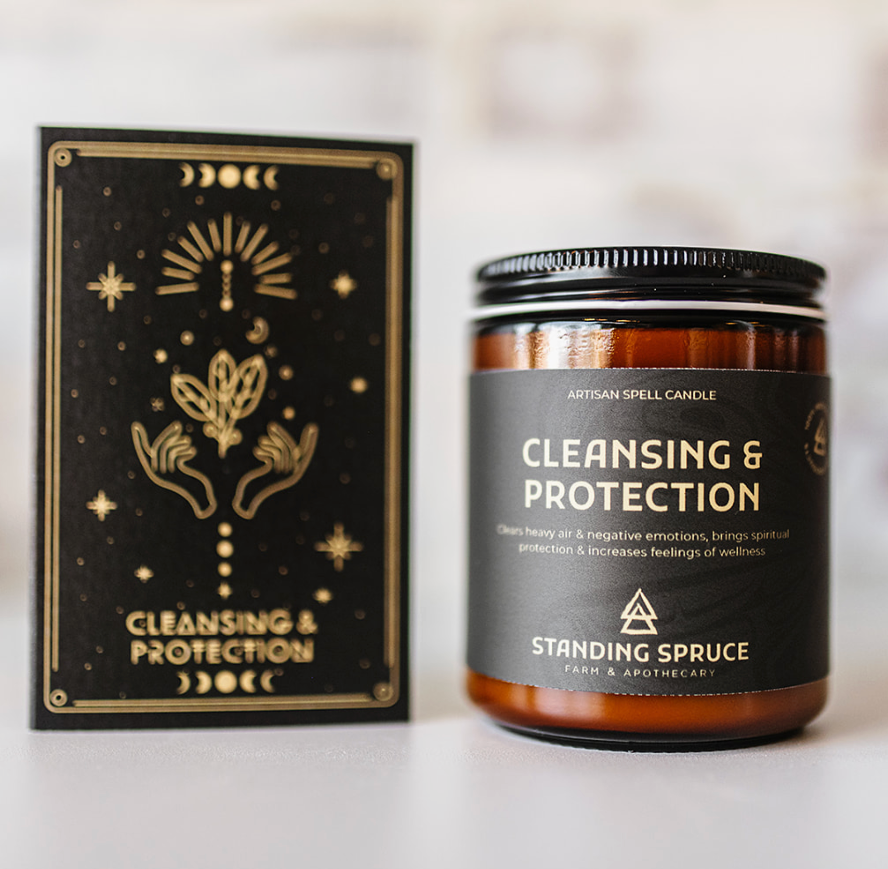 Spell Candle - Cleansing + Spiritual Protection by Standing Spruce Farm + Apothecary