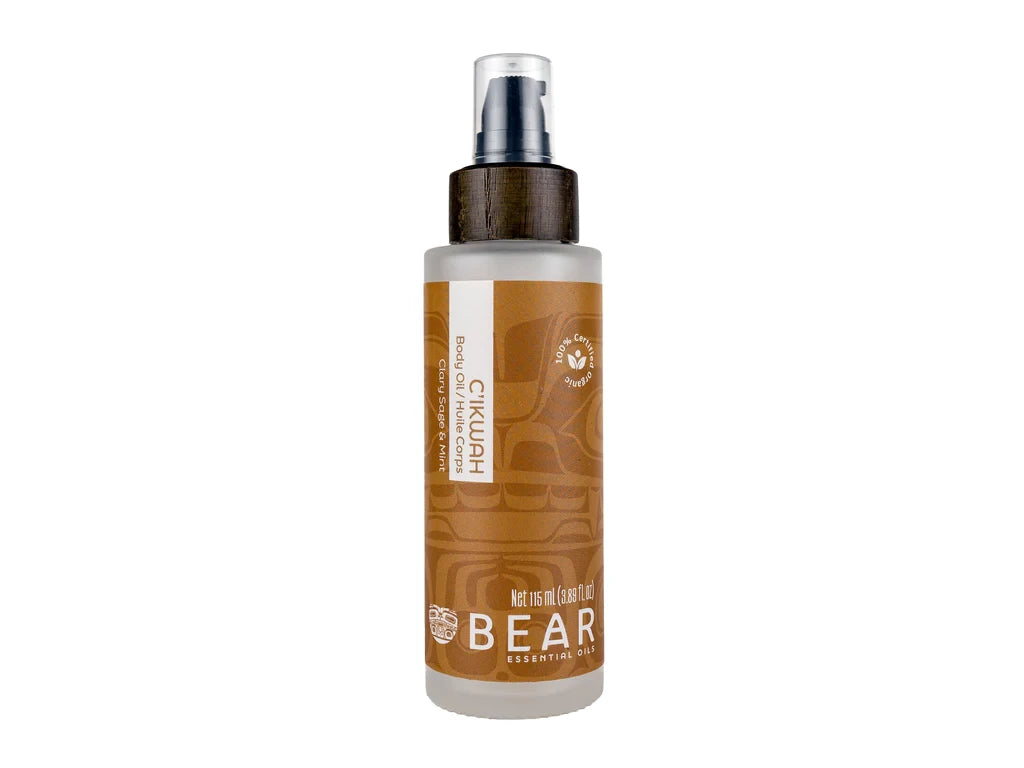 Bear Essential Oils Clary Sage + Mint COOLING - Bath & Body Oil