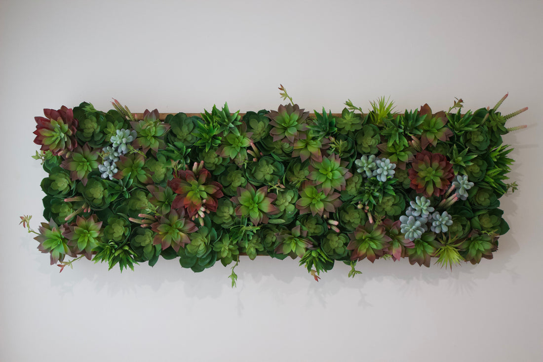 ThriveUrbanWellness Small Artificial Living Wall with Frame